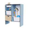 Шкаф для игрушек во входную группу из коллекции мебели «НЕГА» (цвет голубой) - «globural.ru» - Махачкала