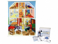 Магнитно-маркерный плакат "Квартира" с набором магнитных карточек + методические рекомендации (иностранный язык) - «globural.ru» - Махачкала