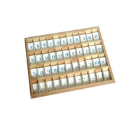 Печатный алфавит на пластиковых табличках. Синий - «globural.ru» - Махачкала