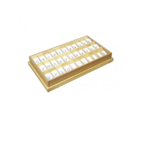 Английский алфавит на пластиковых табличках. Синий. Прописные буквы. 20/20 штук. - «globural.ru» - Махачкала