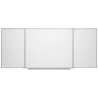 Доска магнитно-маркерная настенная трехэлементная белая полимерная - «globural.ru» - Махачкала