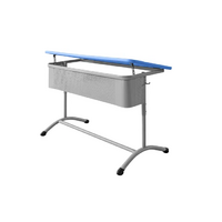 Стол ученический двухместный регулируемый по высоте с наклонной пластиковой столешницей - «globural.ru» - Махачкала