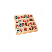 Английский подвижный деревянный алфавит в коробке - печатные буквы. 5/10 штук - «globural.ru» - Махачкала