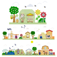 Набор декоративно-развивающих панелей "Деревенька" - «globural.ru» - Махачкала