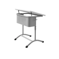 Стол ученический одноместный регулируемый по высоте с наклонной пластиковой столешницей - «globural.ru» - Махачкала