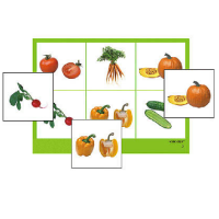 Лото "Овощи" (4 планшета, 24 карточки, цветное, ламинированное) - «globural.ru» - Махачкала