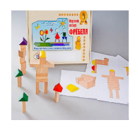 Игровой набор Фребеля "Конструктор деревянный без соединений-3" (Серия "Эксперимент") - «globural.ru» - Махачкала