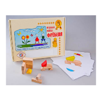 Игровой набор Фребеля "Конструктор деревянный без соединений-1" (Серия "Эксперимент") - «globural.ru» - Махачкала