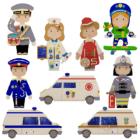 Набор бизибордов «Профессии и спецавтомобили» - «globural.ru» - Махачкала