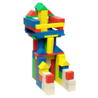Конструктор деревянный "Строитель" цветной - «globural.ru» - Махачкала