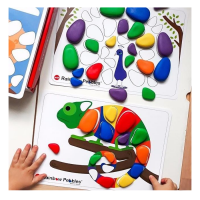 Игра на сенсомоторное развитие "Радужные камешки. Набор с карточками заданий A4" - «globural.ru» - Махачкала