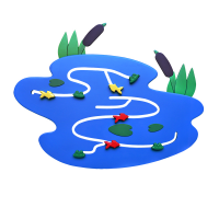 Сенсомоторное декоративно-развивающее панно "Река" - «globural.ru» - Махачкала