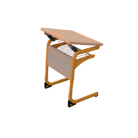 Стол ученический одноместный с регулировкой наклона столешницы на плоскоовальной трубе 3-5 гр.р - «globural.ru» - Махачкала