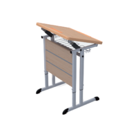 Стол ученический одноместный наклоняемый на плоскоовальной трубе 3-7 гр.р. - «globural.ru» - Махачкала
