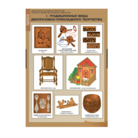 Технология. Декоративно-прикладное творчество. Резьба по дереву. Выпиливание. Выжигание (комплект таблиц) - «globural.ru» - Махачкала