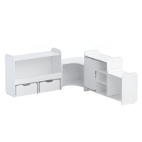 Набор стеллажей для игрушек и пособий "Росток" (белый) - «globural.ru» - Махачкала