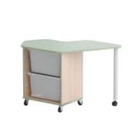 Стол детский правый Робик 002 (бук/фисташковый)  - «globural.ru» - Махачкала