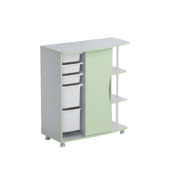 Стеллаж правый Робик 001 (серый/фисташковый) - «globural.ru» - Махачкала