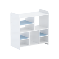 Стеллаж для пособий 2 (белый/прибрежный синий)  - «globural.ru» - Махачкала