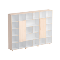 Шкаф-стеллаж 2 дверки (бук/белый) - «globural.ru» - Махачкала