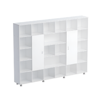 Шкаф-стеллаж 2 дверки (бук/белый) - «globural.ru» - Махачкала