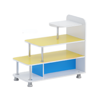 Стеллаж для пособий 4 (белый/желтый/синий)  - «globural.ru» - Махачкала