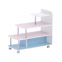 Стеллаж для пособий 4 (белый/зефир/прибрежный синий)  - «globural.ru» - Махачкала