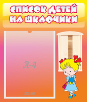 Стенд "Список детей на шкафчики" №6 - «globural.ru» - Махачкала