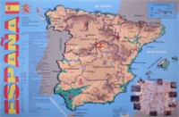 Учебная карта Испания на испанском языке - «globural.ru» - Махачкала