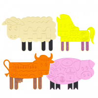 Набор тактильно-развивающих панелей «Ферма» - «globural.ru» - Махачкала