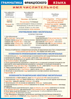 Таблица "Грамматика французского языка. Имя числительное (употребление, особенности произношения и правописания)" 100х140см, винил - «globural.ru» - Махачкала