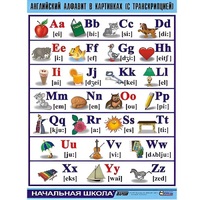 Таблица демонстрационная "Английский алфавит в картинках"(70x100) - «globural.ru» - Махачкала