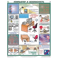 Плакаты "Компьютер и безопасность" (2 листа, размер 450х600) - «globural.ru» - Махачкала