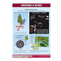 Таблица демонстрационная "Ориентирование на местности" (винил 100х140) - «globural.ru» - Махачкала