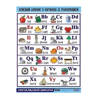 Таблица демонстрационная "Немецкий алфавит в картинках" (винил 100х140) - «globural.ru» - Махачкала