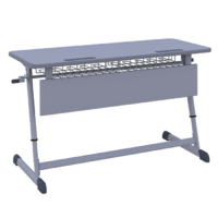 Парта двухместная Nomad V с полиуретановой кромкой регулируемая по высоте  - «globural.ru» - Махачкала