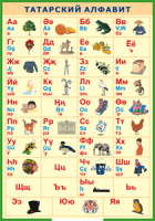 Таблица Татарский алфавит в картинках 1000*1400 винил - «globural.ru» - Махачкала