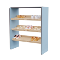 Полка для обуви во входную группу из коллекции мебели «НЕГА» (цвет голубой) - «globural.ru» - Махачкала