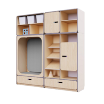 Детская стенка с местом для хранения и прямоугольной зоной отдыха из коллекции «НЕГА» (цвет бежевый) - «globural.ru» - Махачкала