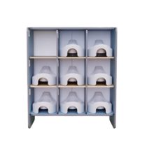 Детский стеллаж под горшки из коллекции «НЕГА» (голубой) - «globural.ru» - Махачкала