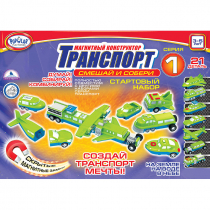 Магнитный конструктор Транспорт "Смешай и собери". Серия 1. Стартовый набор 3-5 лет. - «globural.ru» - Махачкала