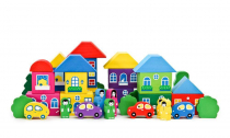 Комплект игрушек для психологической песочницы "Цветной городок большой" - «globural.ru» - Махачкала