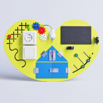 Бизиборд "Большое жёлтое сердце" - «globural.ru» - Махачкала