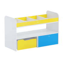 Стеллаж для пособий 1 (белый/желтый/синий) - «globural.ru» - Махачкала