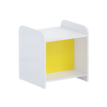 Стеллаж для пособий 6 (белый/желтый)  - «globural.ru» - Махачкала