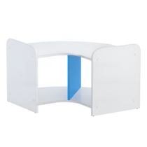 Стеллаж для пособий 7 (белый/синий)  - «globural.ru» - Махачкала