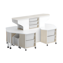 Модуль-стеллаж "Робот-Робик 002" (дуб молочный/белый) - «globural.ru» - Махачкала