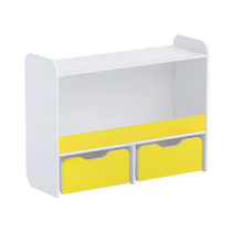 Стеллаж для игрушек и пособий "Росток 1" (белый/желтый) - «globural.ru» - Махачкала