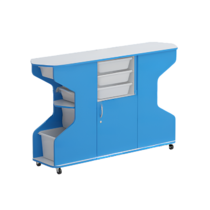 Стеллаж Робик 002 (синий/белый) - «globural.ru» - Махачкала