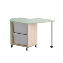 Стол детский правый Робик 002 (бук/фисташковый)  - «globural.ru» - Махачкала